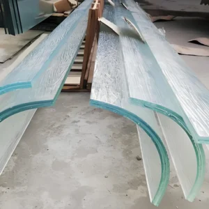 16mm laminated curved glass pane