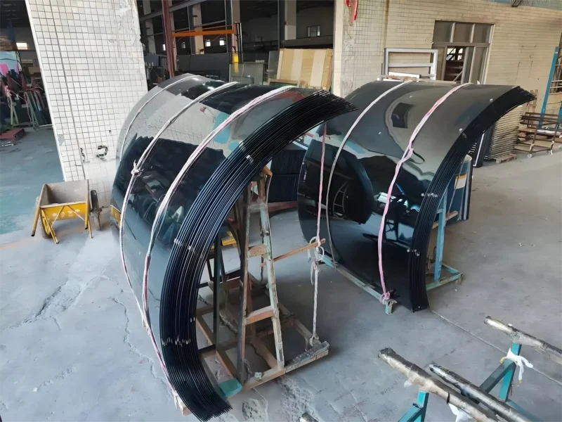 6mm bent safety glass panel