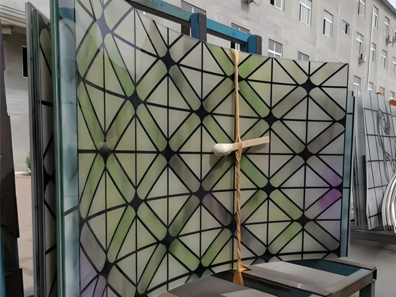 digital printed 6mm+1.52PVB+6mm curved laminated glass