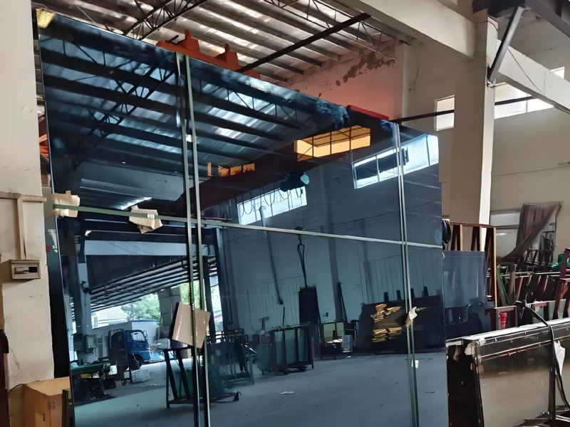 Blue 8mm heat tempered glass