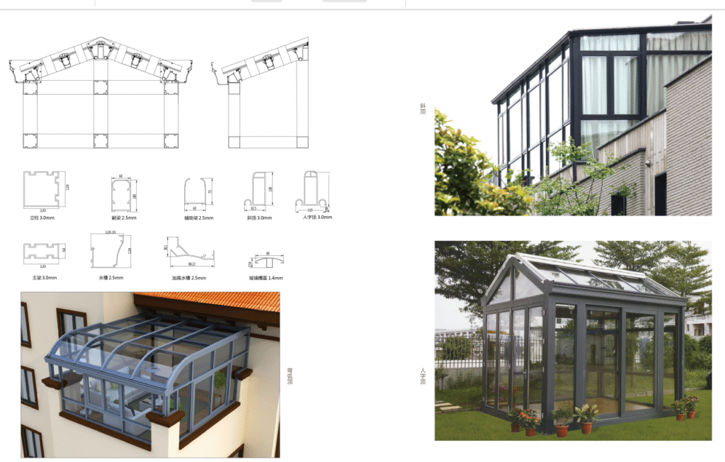 Pergola Glass roof canopy system