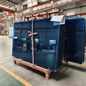 blue window toughened glass