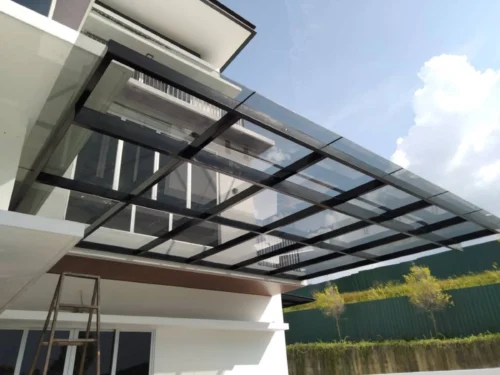 cantilever glass canopy