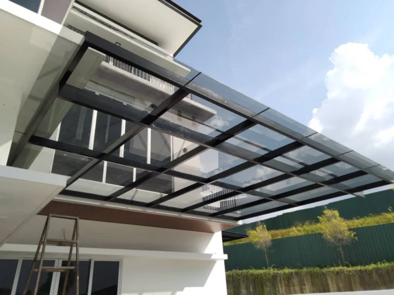 cantilever glass canopy