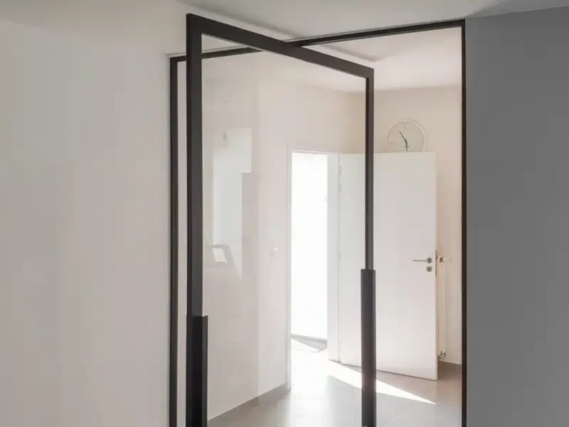 glass pivot door