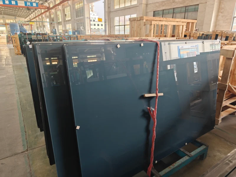 grey glass spandrel panel