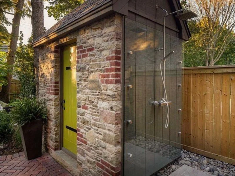 shower enclosure with shower