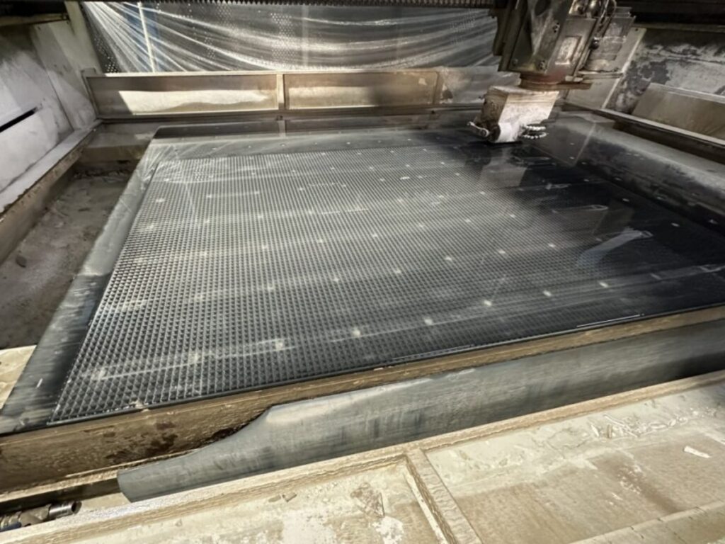 Reeded glass process machine