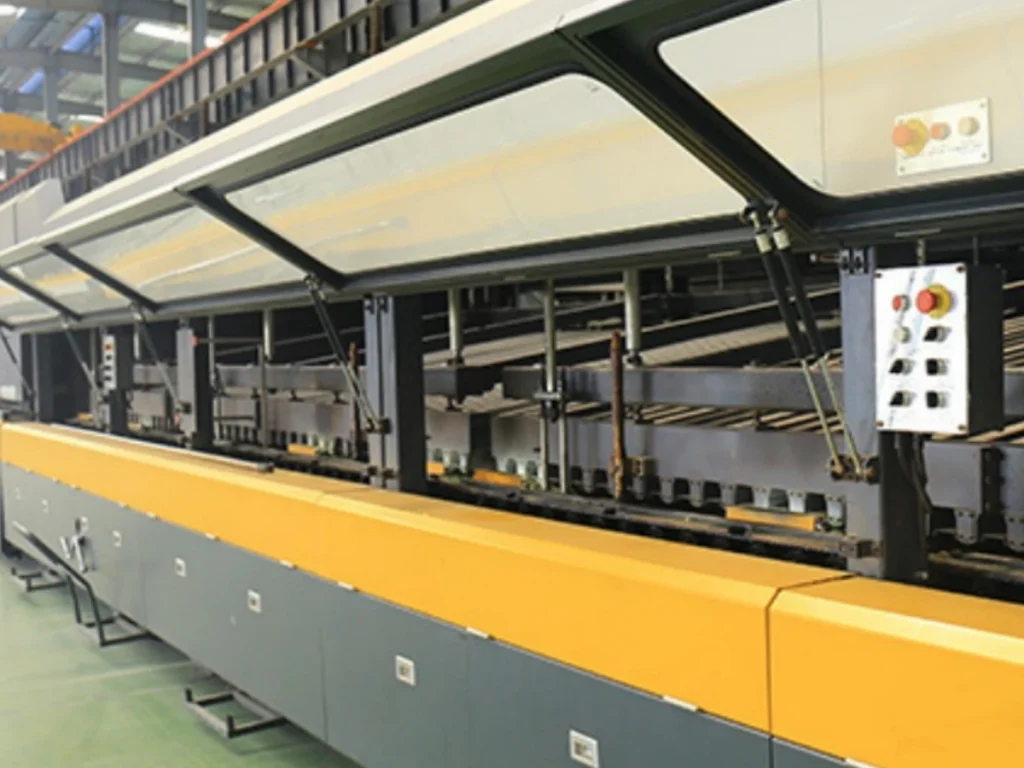 Tempered process in tempered glass factory