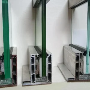 Frameless aluminum u channel glass railing