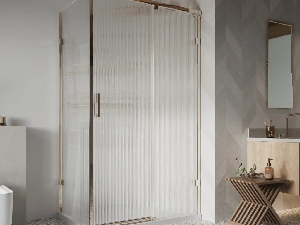 Groove glass designs shower cabin