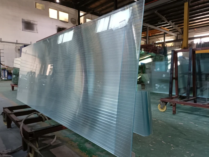 Low Iron Narrow Fluted Glass 10mm Thick