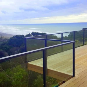 Outdoor aluminum glass railing ideas
