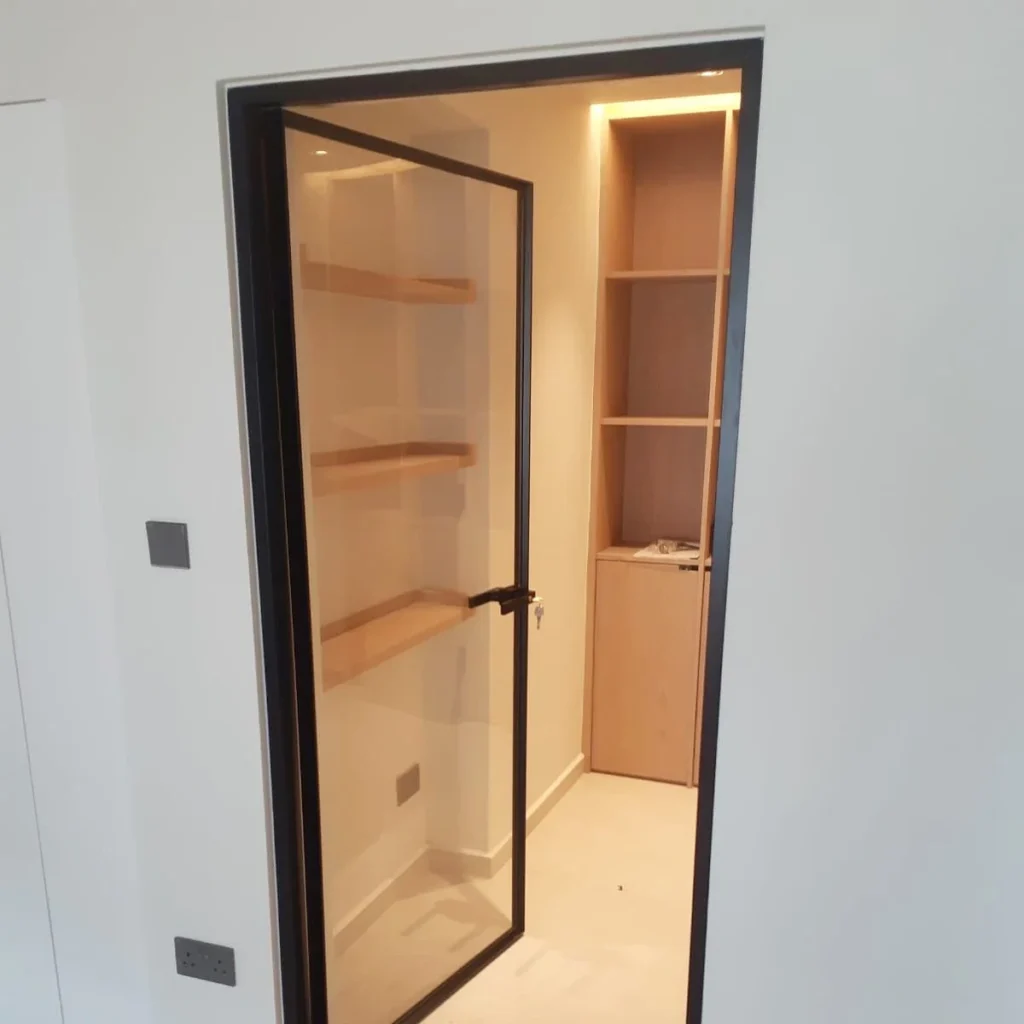 Ultra Slim Aluminum Glass Swing Door Supplier