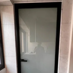 aluminum frame glass swing door for interiors