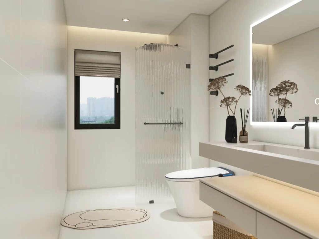 semi frameless shower door​